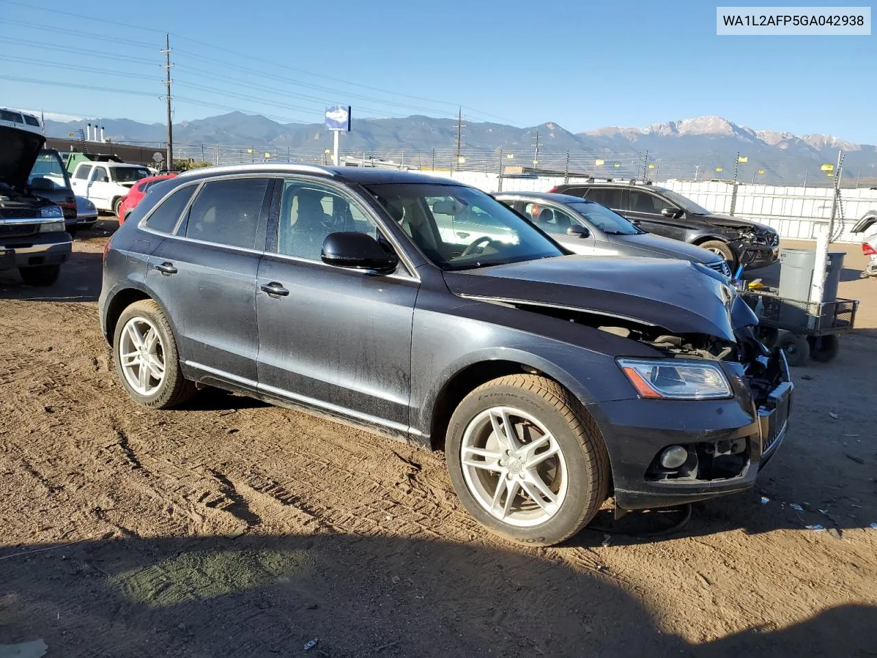 2016 Audi Q5 Premium Plus VIN: WA1L2AFP5GA042938 Lot: 78029484