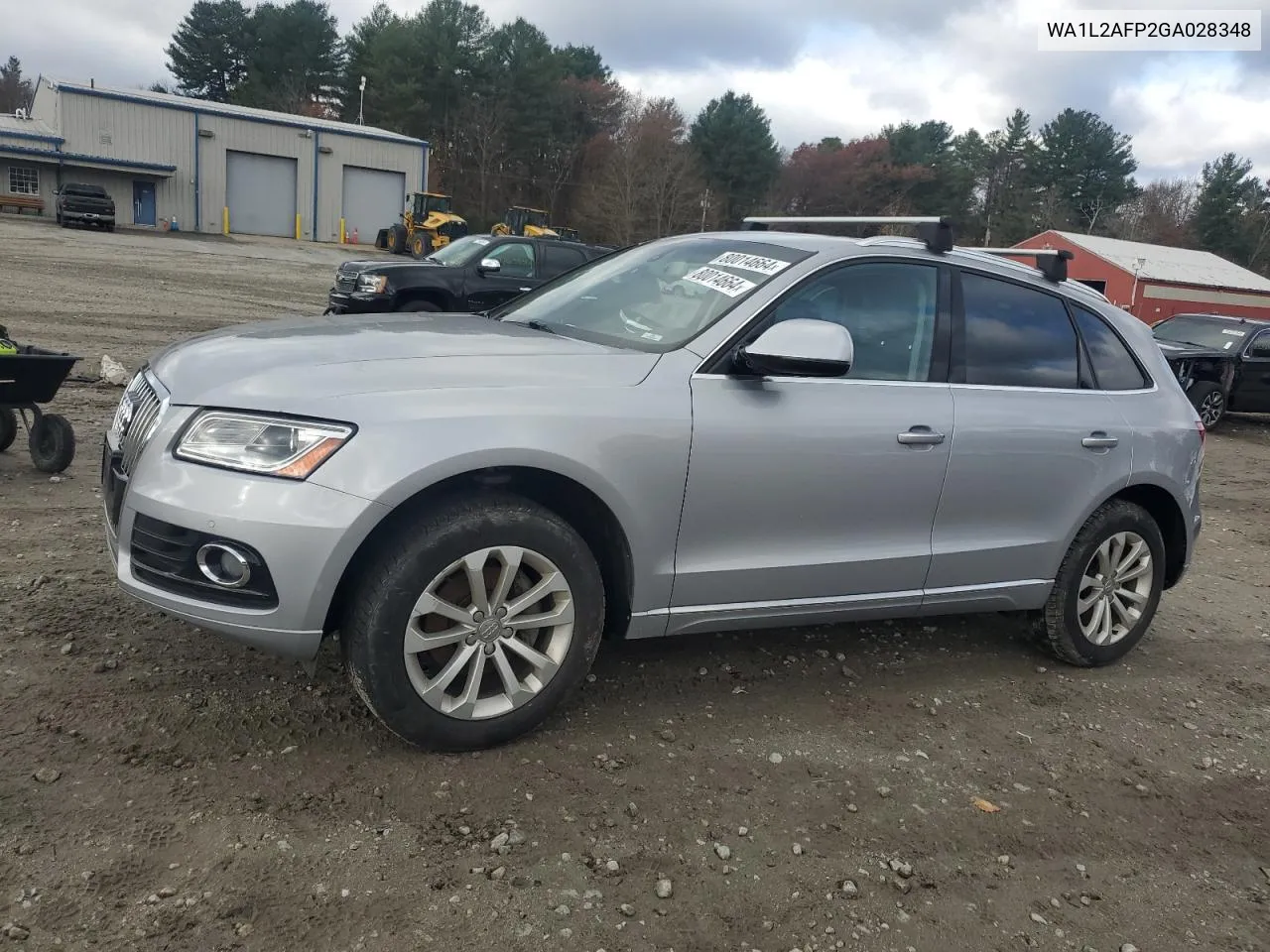 2016 Audi Q5 Premium Plus VIN: WA1L2AFP2GA028348 Lot: 80014664