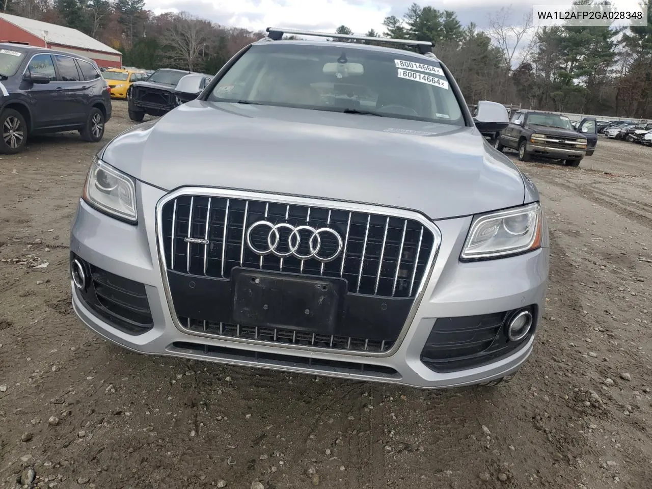 2016 Audi Q5 Premium Plus VIN: WA1L2AFP2GA028348 Lot: 80014664