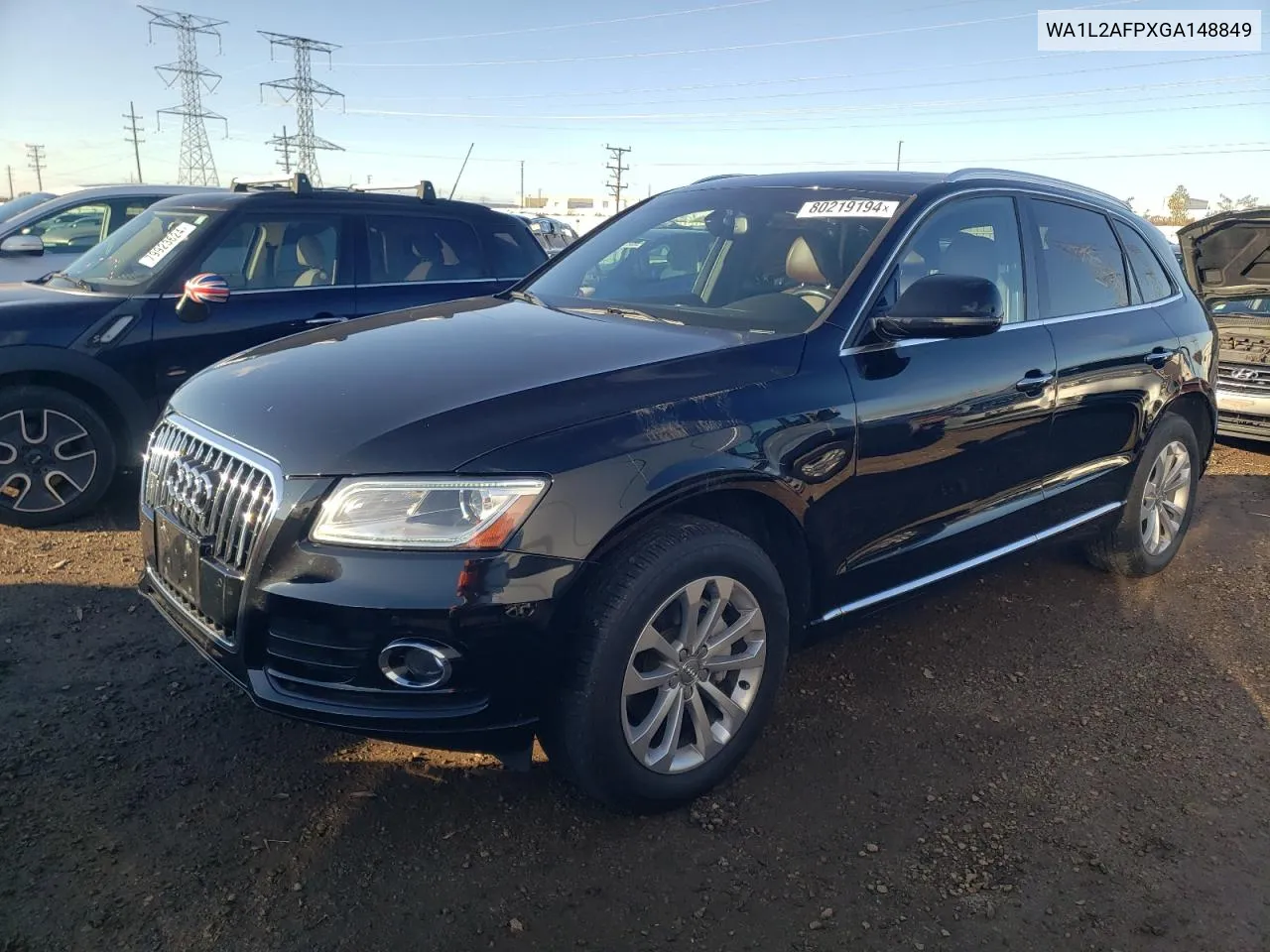 2016 Audi Q5 Premium Plus VIN: WA1L2AFPXGA148849 Lot: 80219194