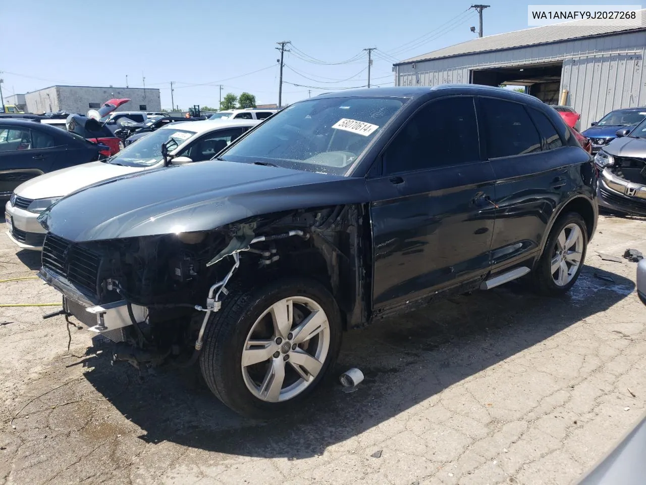 2018 Audi Q5 Premium VIN: WA1ANAFY9J2027268 Lot: 58070614