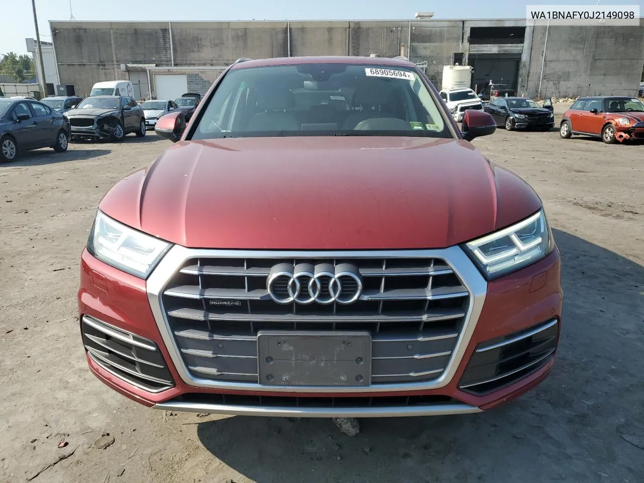 2018 Audi Q5 Premium Plus VIN: WA1BNAFY0J2149098 Lot: 68905694