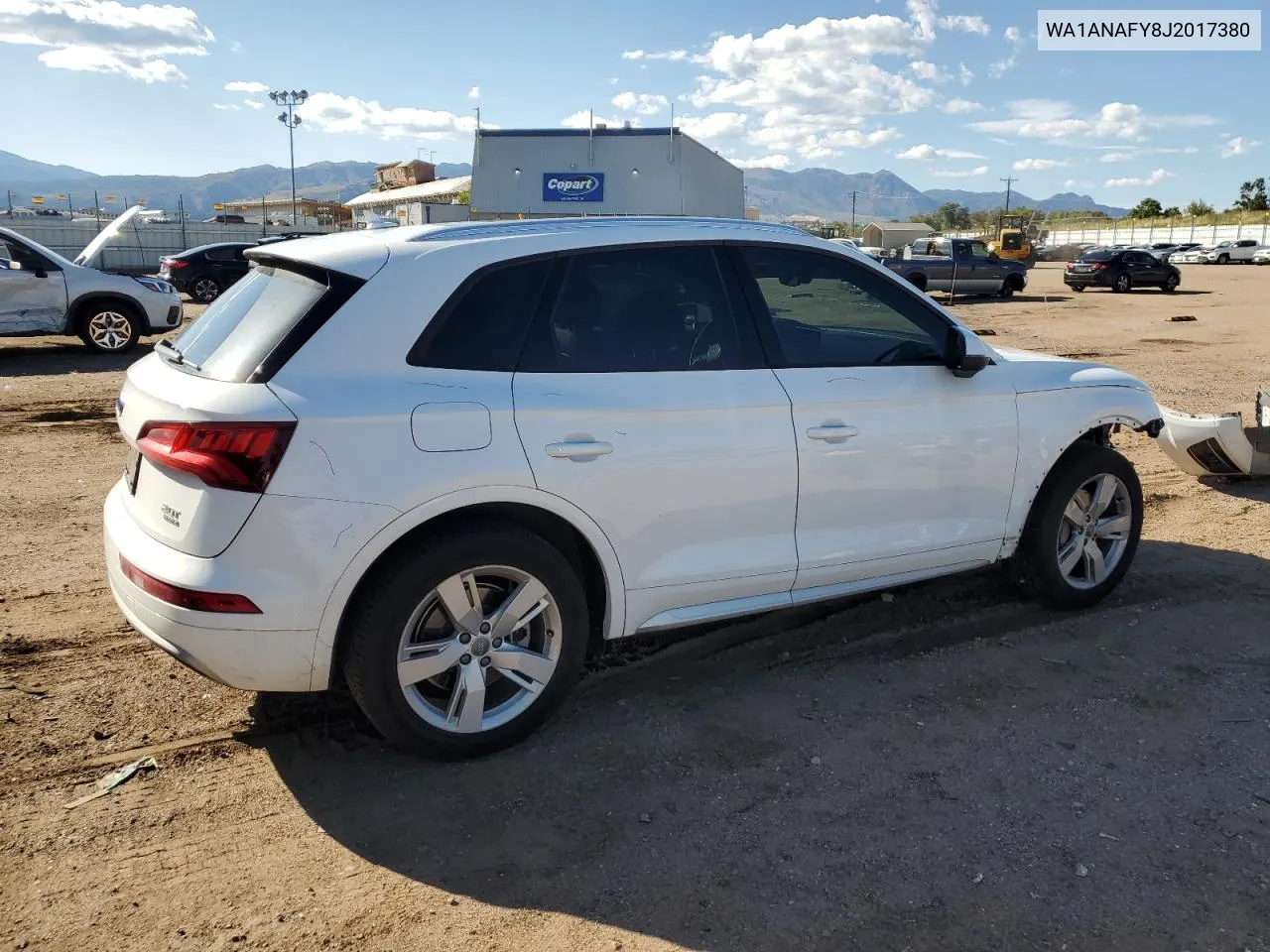 2018 Audi Q5 Premium VIN: WA1ANAFY8J2017380 Lot: 71608794