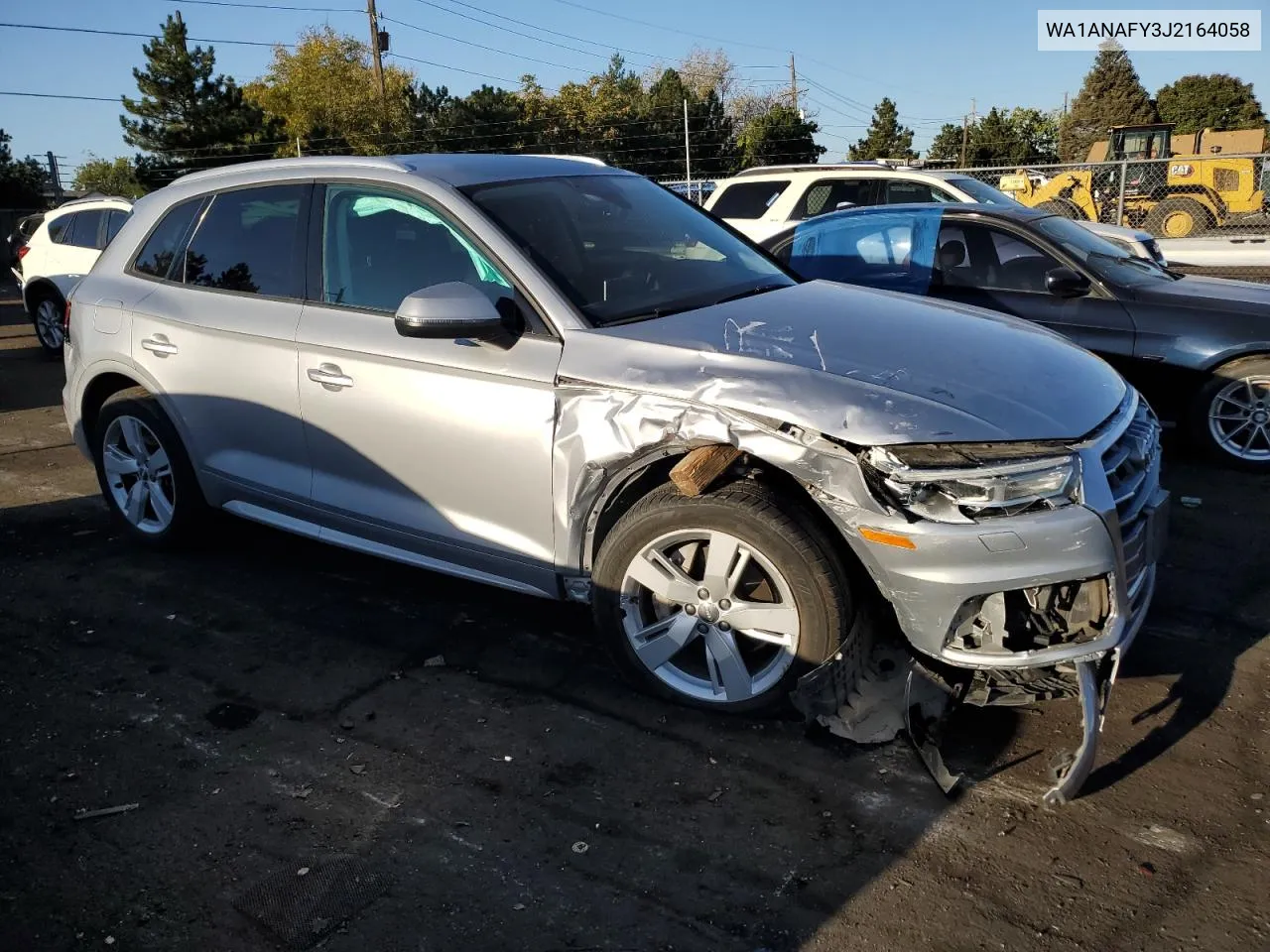 2018 Audi Q5 Premium VIN: WA1ANAFY3J2164058 Lot: 74846784