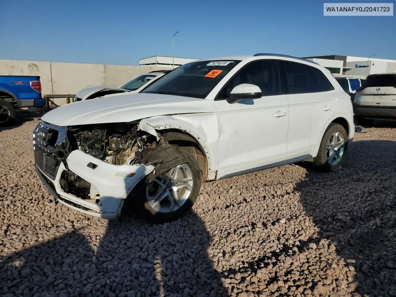 2018 Audi Q5 Premium VIN: WA1ANAFY0J2041723 Lot: 75274374