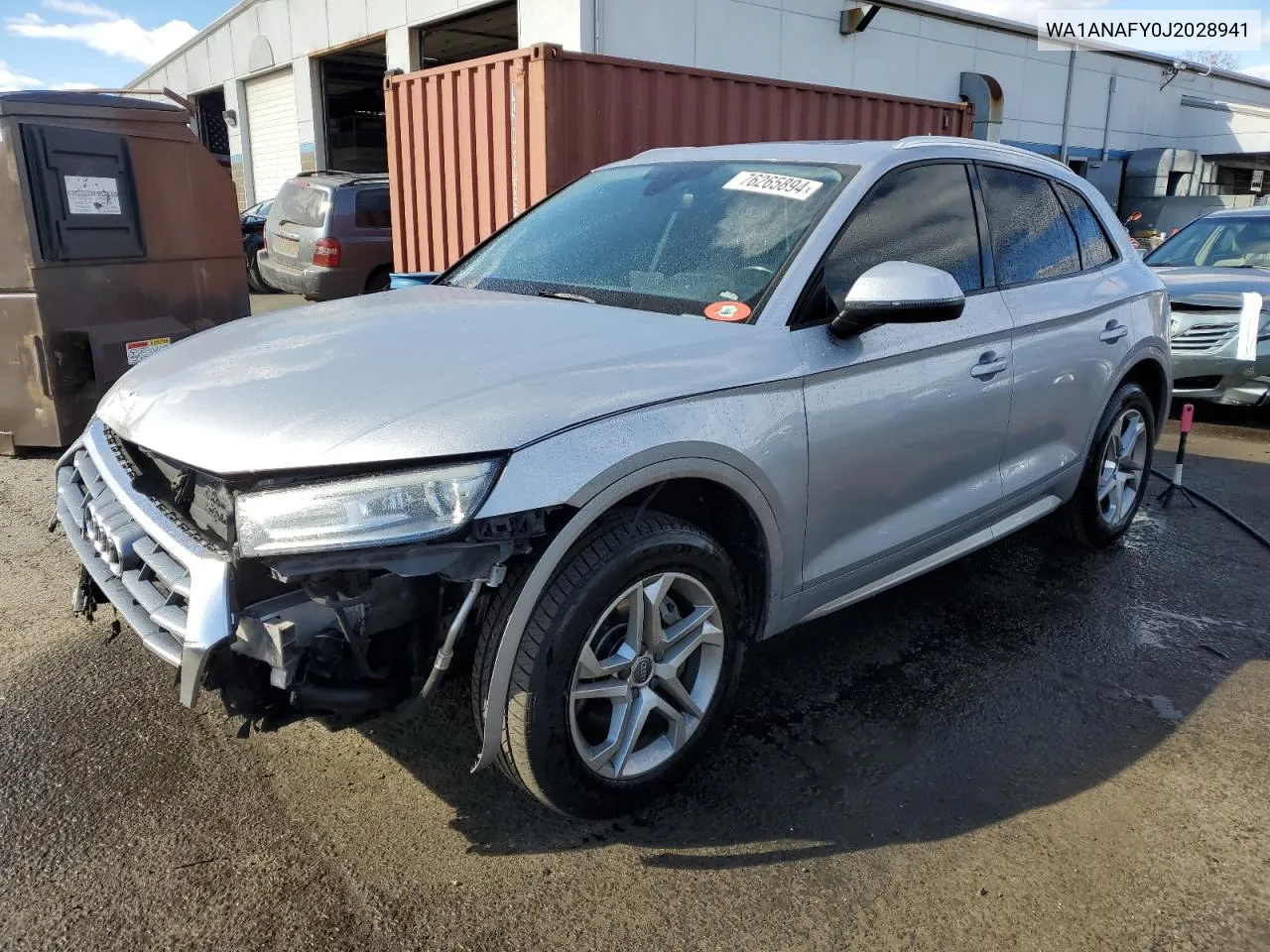 2018 Audi Q5 Premium VIN: WA1ANAFY0J2028941 Lot: 76265894