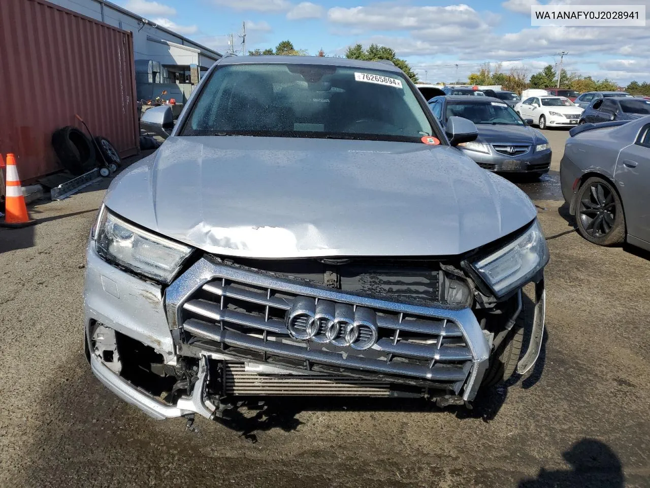 2018 Audi Q5 Premium VIN: WA1ANAFY0J2028941 Lot: 76265894