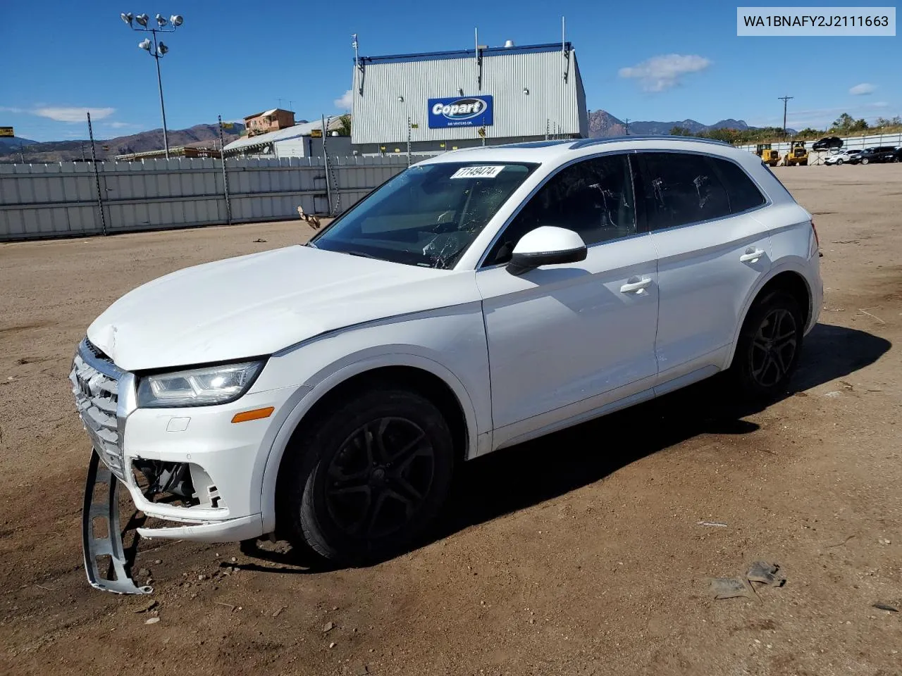 2018 Audi Q5 Premium Plus VIN: WA1BNAFY2J2111663 Lot: 77149474