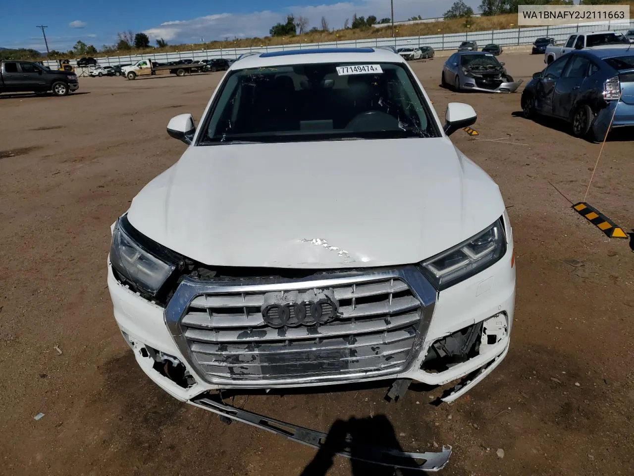 2018 Audi Q5 Premium Plus VIN: WA1BNAFY2J2111663 Lot: 77149474