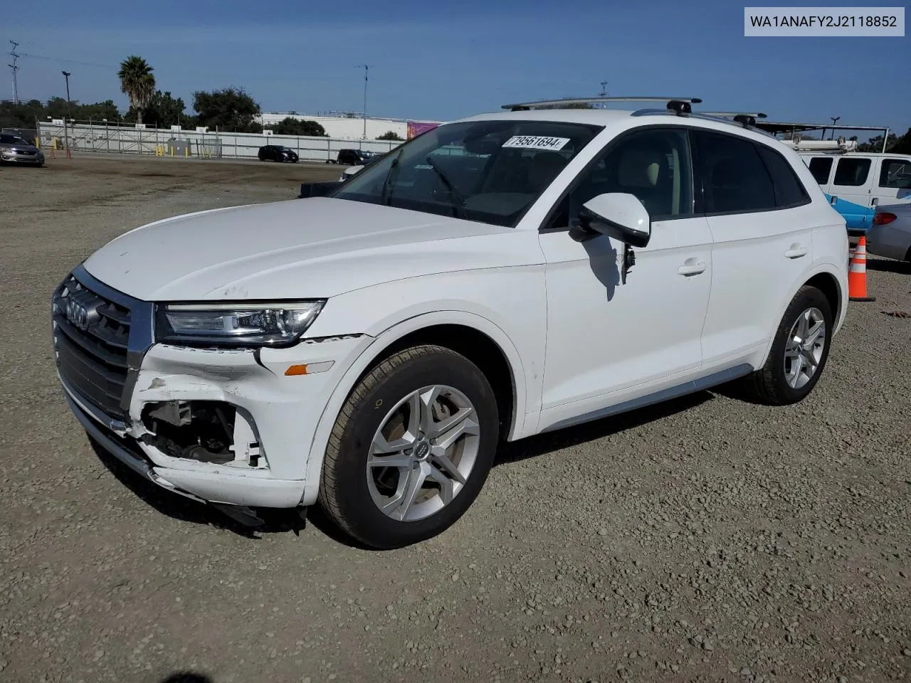 2018 Audi Q5 Premium VIN: WA1ANAFY2J2118852 Lot: 79561694