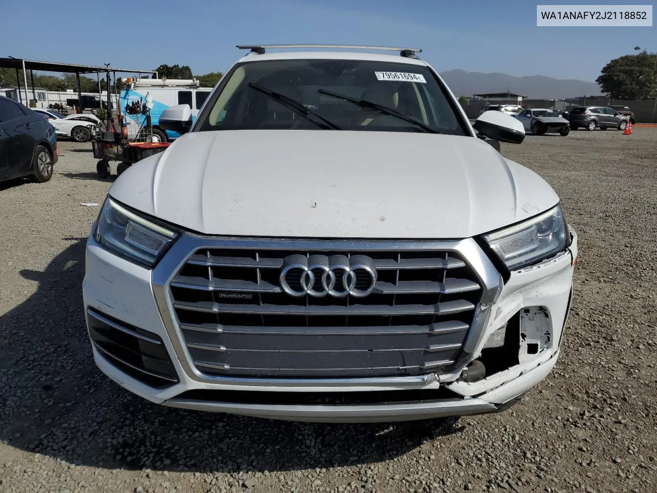 2018 Audi Q5 Premium VIN: WA1ANAFY2J2118852 Lot: 79561694