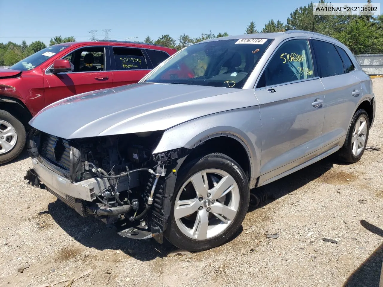 2019 Audi Q5 Premium Plus VIN: WA1BNAFY2K2135902 Lot: 57062104