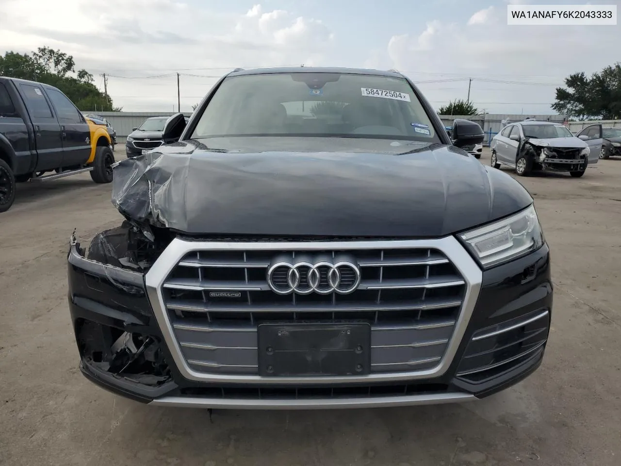 2019 Audi Q5 Premium VIN: WA1ANAFY6K2043333 Lot: 58472504