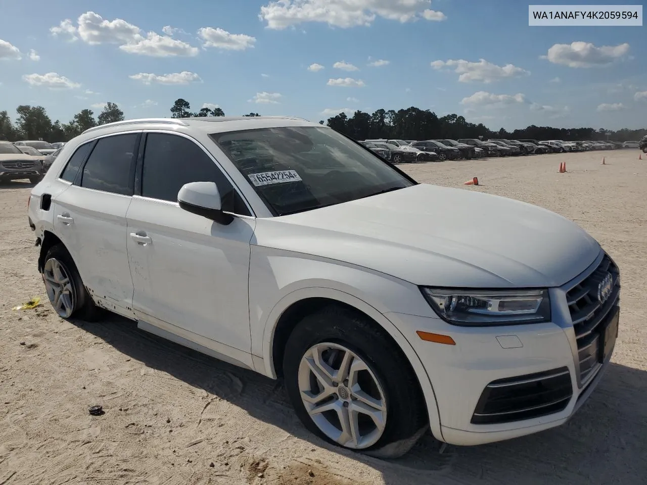 2019 Audi Q5 Premium VIN: WA1ANAFY4K2059594 Lot: 65542254