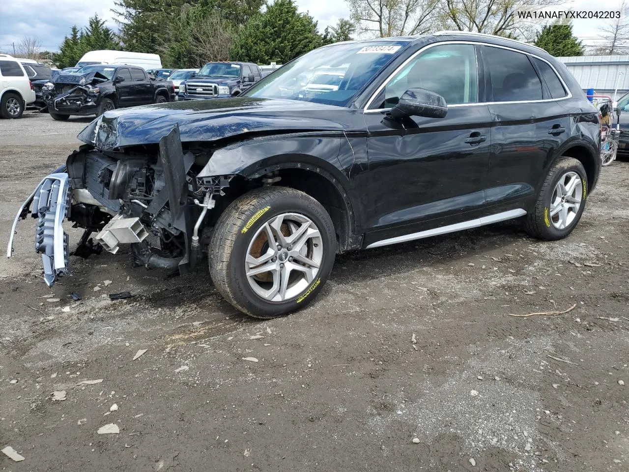 2019 Audi Q5 Premium VIN: WA1ANAFYXK2042203 Lot: 72059934