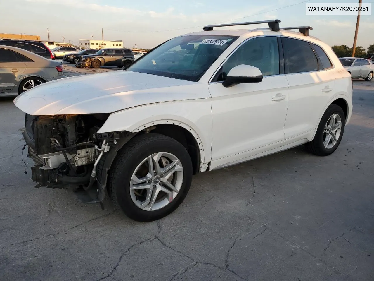 2019 Audi Q5 Premium VIN: WA1ANAFY7K2070251 Lot: 72190974