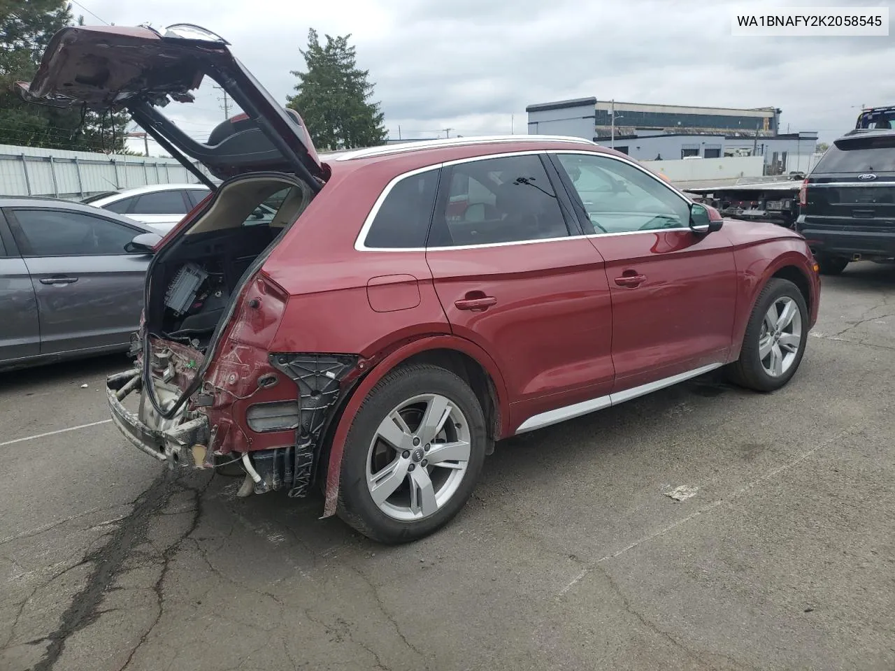 2019 Audi Q5 Premium Plus VIN: WA1BNAFY2K2058545 Lot: 72305094