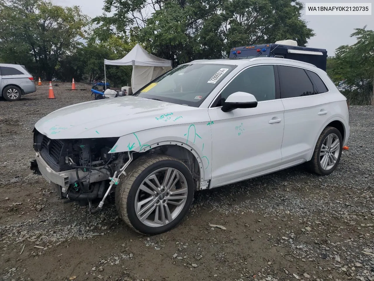 2019 Audi Q5 Premium Plus VIN: WA1BNAFY0K2120735 Lot: 72895514