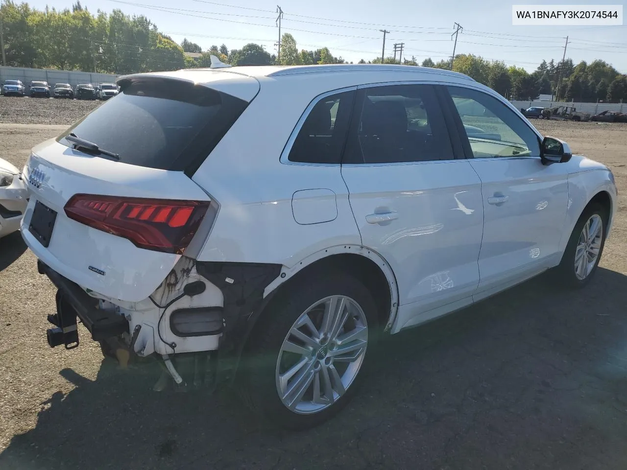 2019 Audi Q5 Premium Plus VIN: WA1BNAFY3K2074544 Lot: 73748084