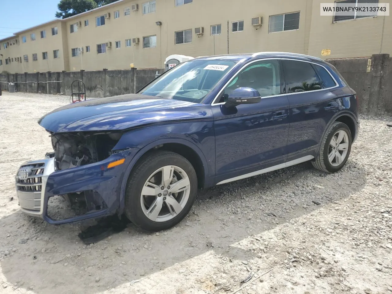 2019 Audi Q5 Premium Plus VIN: WA1BNAFY9K2133743 Lot: 73949034