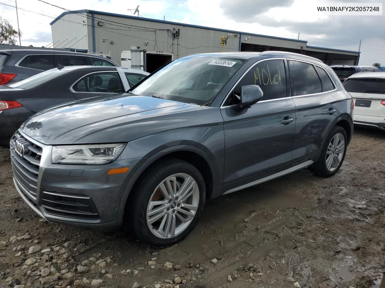 2019 Audi Q5 Premium Plus VIN: WA1BNAFY2K2057248 Lot: 74033614