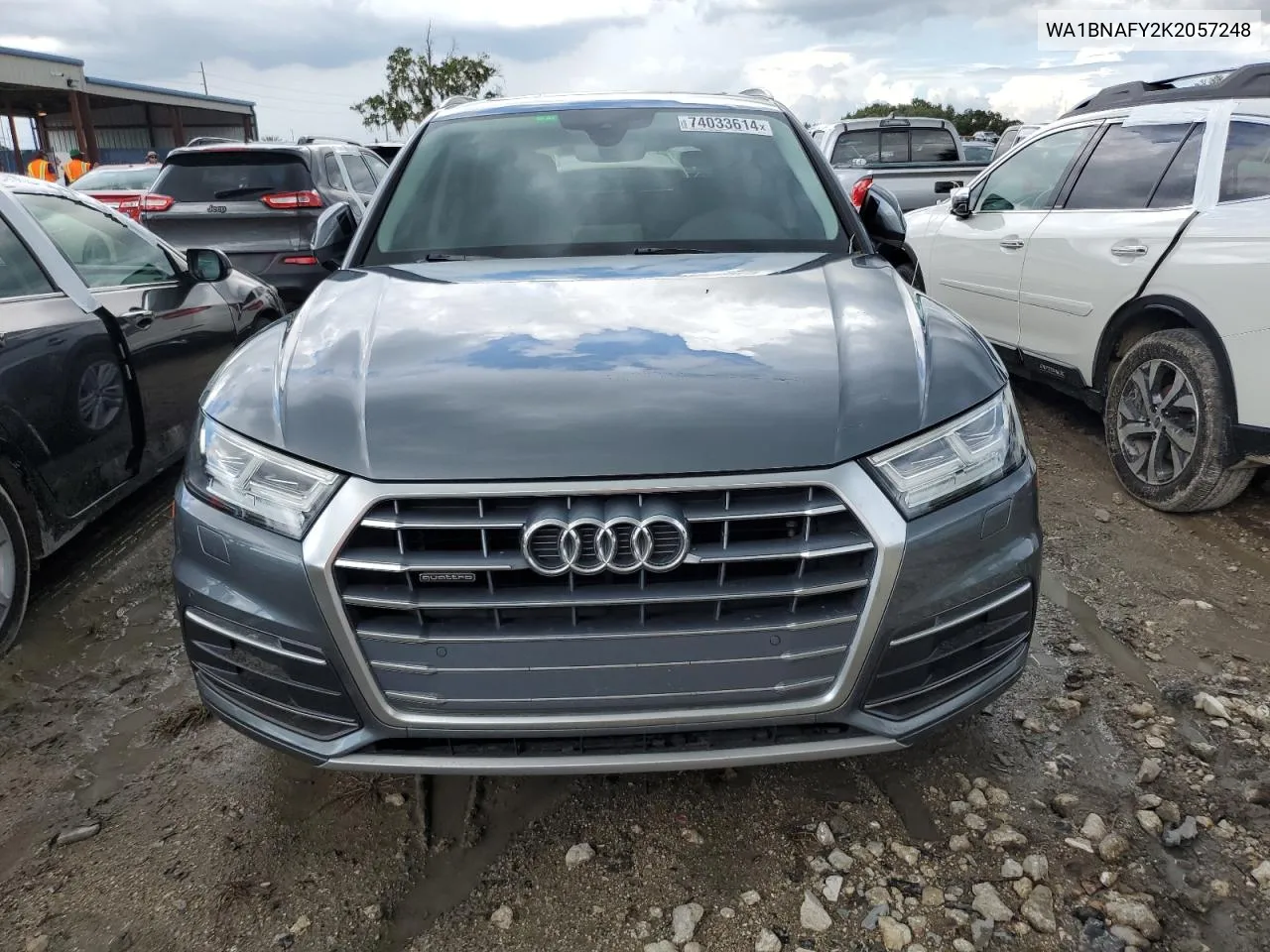 2019 Audi Q5 Premium Plus VIN: WA1BNAFY2K2057248 Lot: 74033614