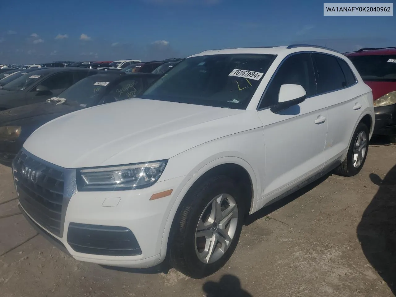 2019 Audi Q5 Premium VIN: WA1ANAFY0K2040962 Lot: 76167694