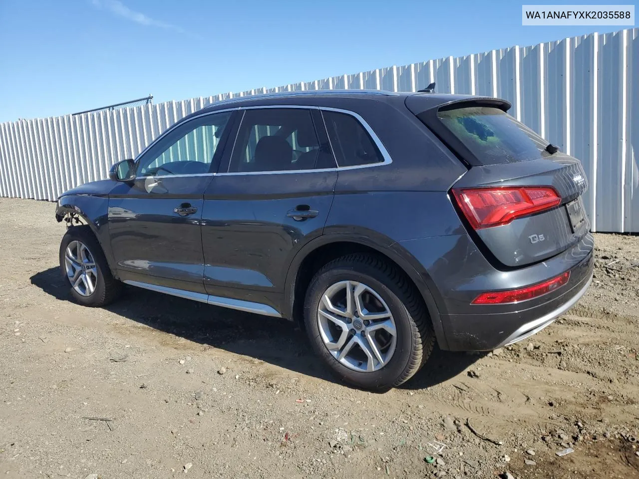 2019 Audi Q5 Premium VIN: WA1ANAFYXK2035588 Lot: 76572554