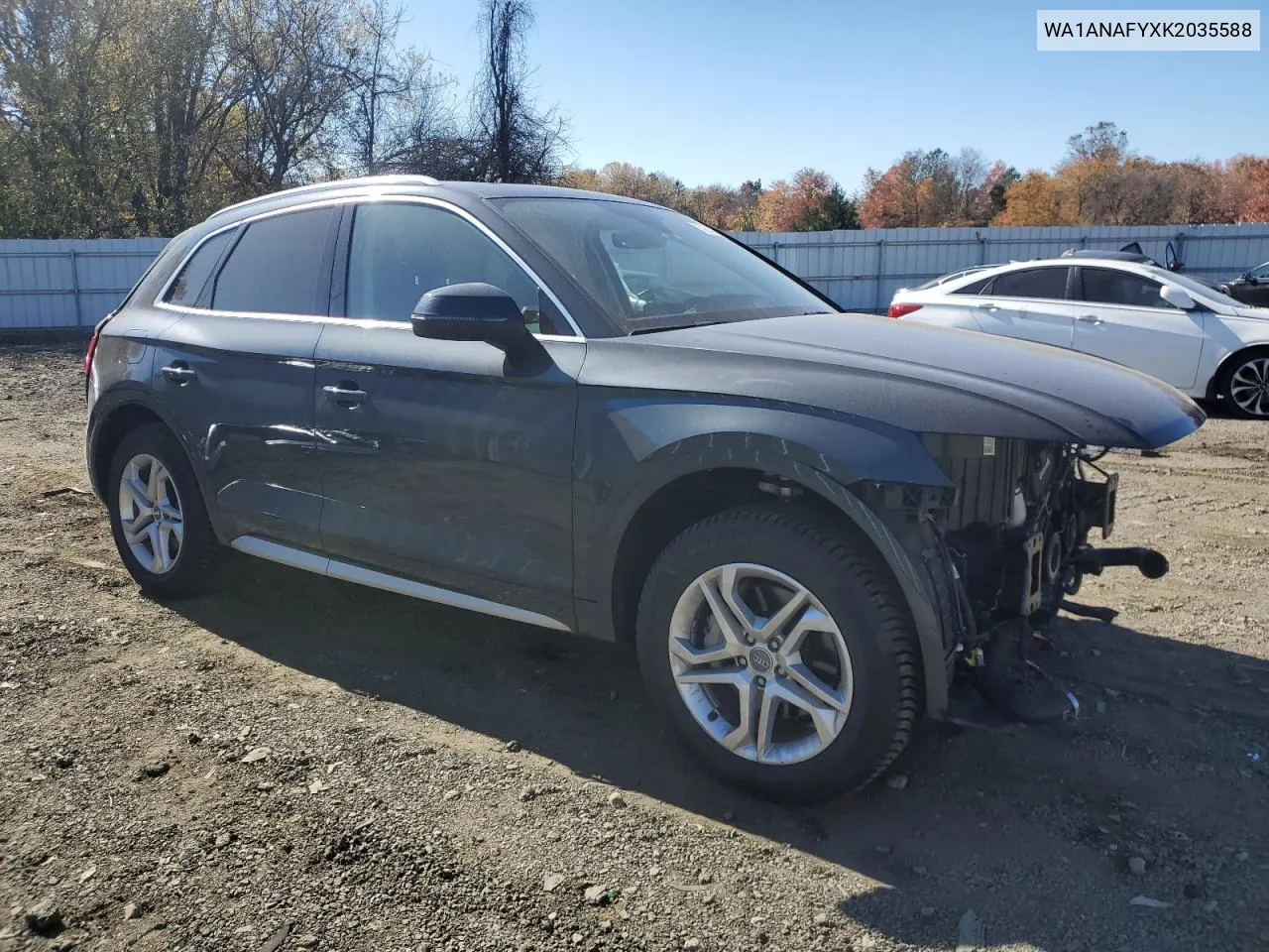 2019 Audi Q5 Premium VIN: WA1ANAFYXK2035588 Lot: 76572554