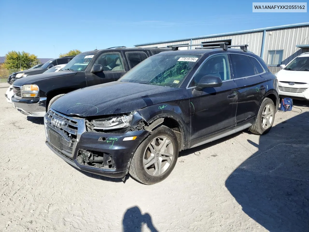 2019 Audi Q5 Premium VIN: WA1ANAFYXK2055162 Lot: 77619794