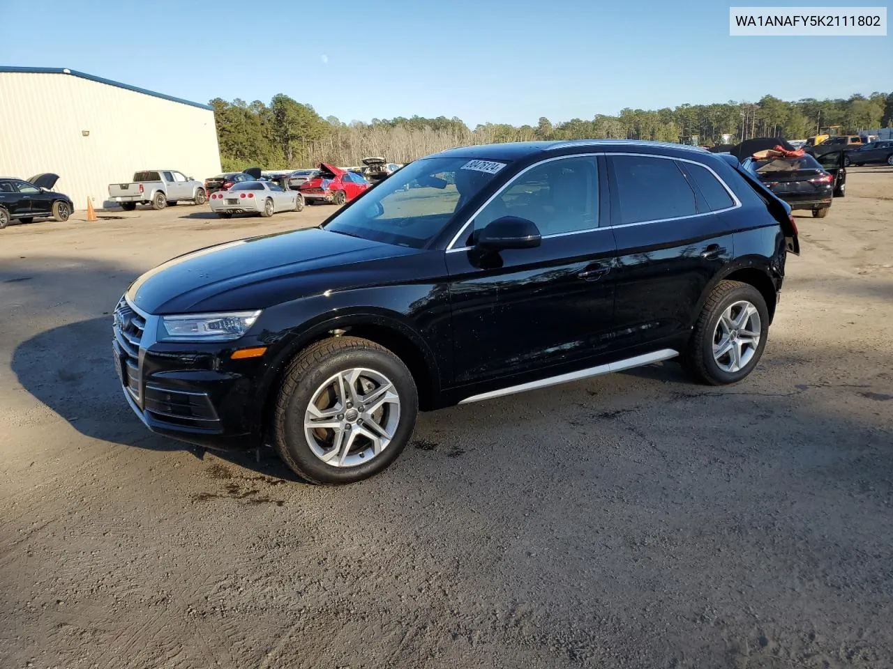 2019 Audi Q5 Premium VIN: WA1ANAFY5K2111802 Lot: 80476124