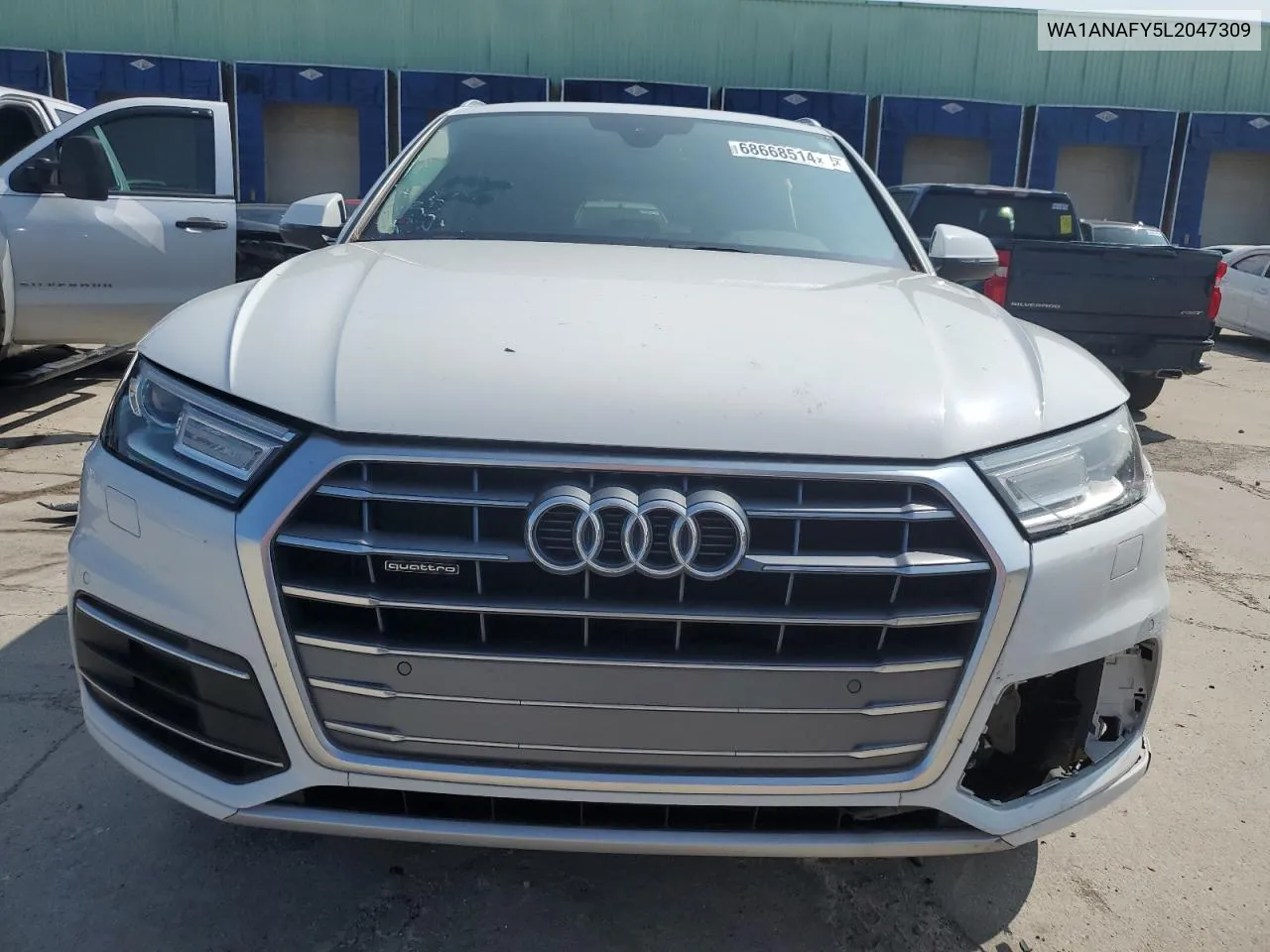 2020 Audi Q5 Premium VIN: WA1ANAFY5L2047309 Lot: 68668514