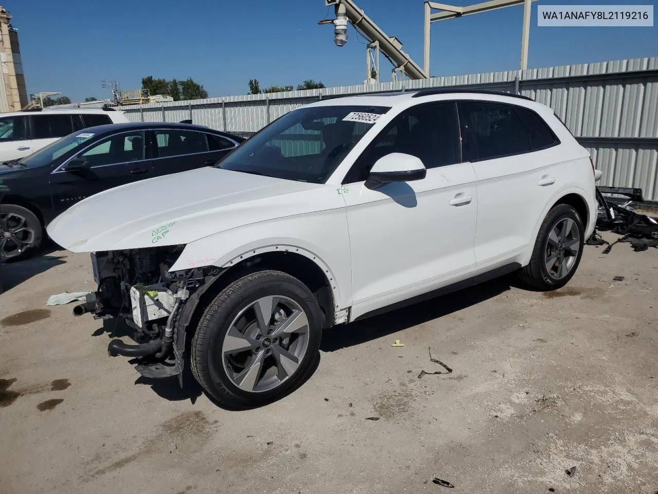 2020 Audi Q5 Premium VIN: WA1ANAFY8L2119216 Lot: 72560524