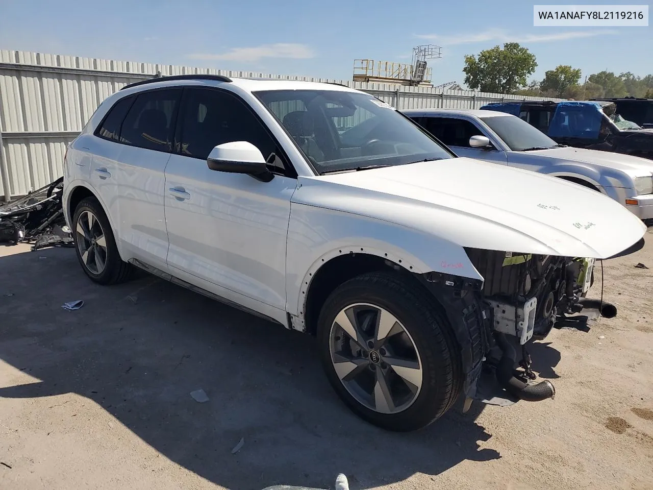 2020 Audi Q5 Premium VIN: WA1ANAFY8L2119216 Lot: 72560524