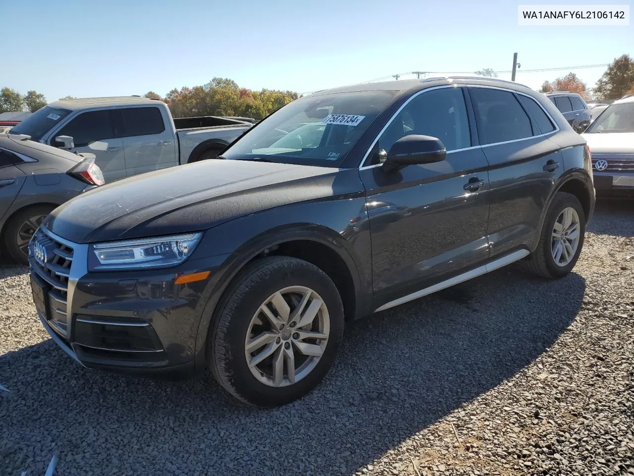 2020 Audi Q5 Premium VIN: WA1ANAFY6L2106142 Lot: 75876134