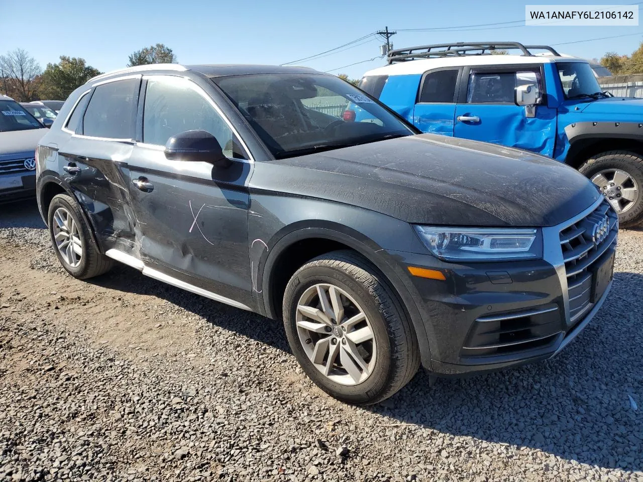 2020 Audi Q5 Premium VIN: WA1ANAFY6L2106142 Lot: 75876134