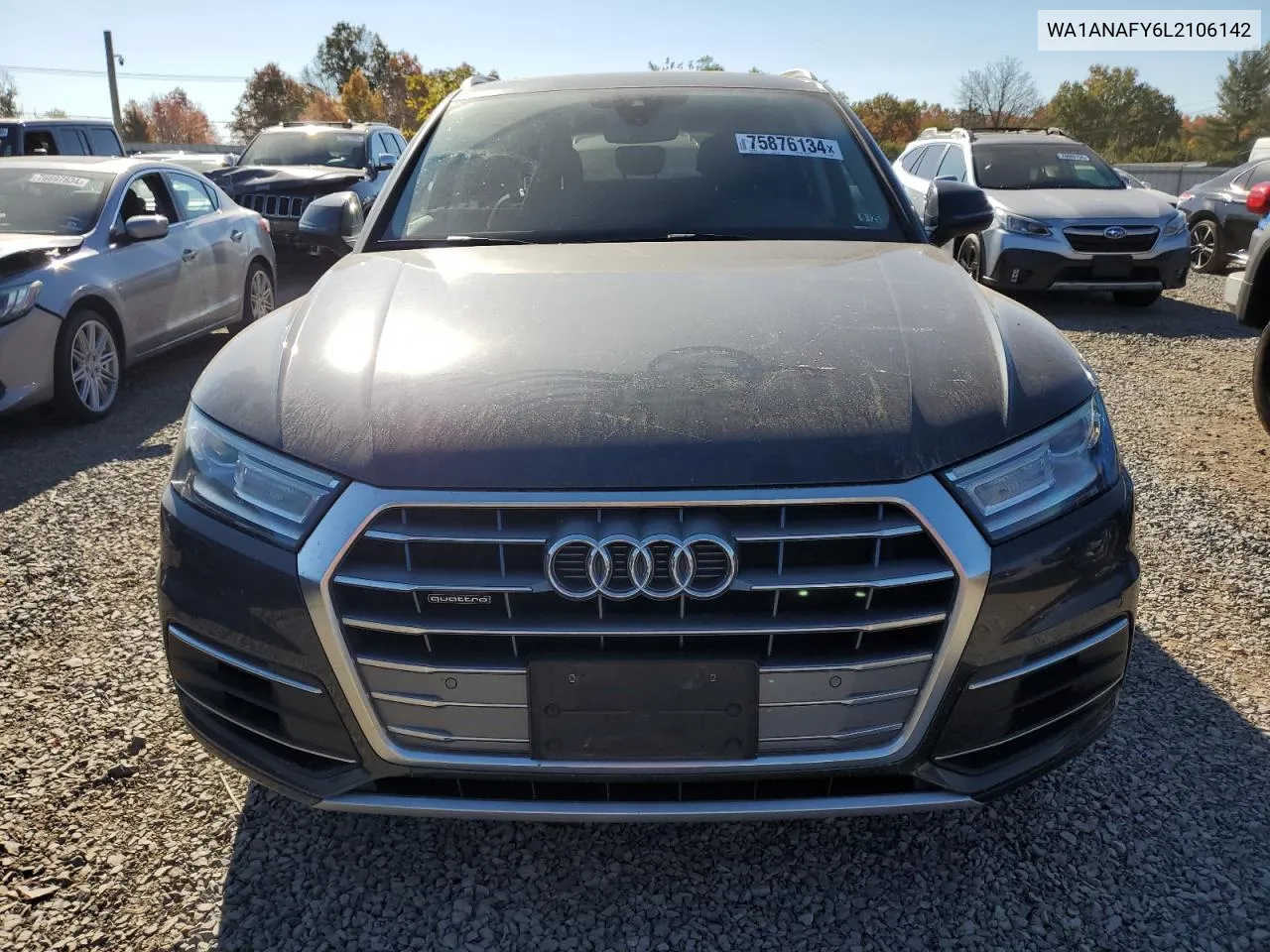 2020 Audi Q5 Premium VIN: WA1ANAFY6L2106142 Lot: 75876134