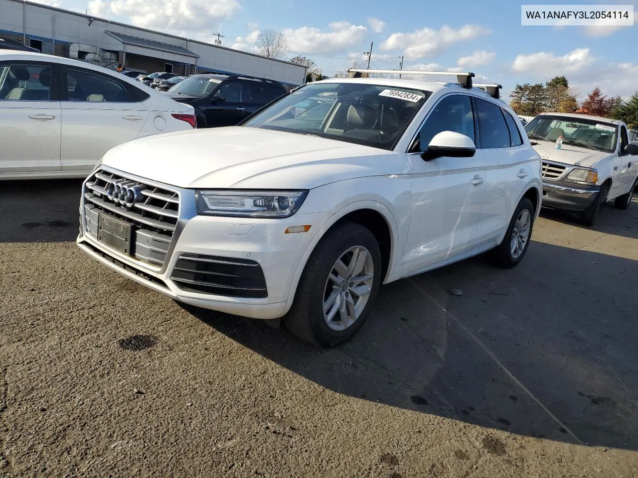 2020 Audi Q5 Premium VIN: WA1ANAFY3L2054114 Lot: 76942834