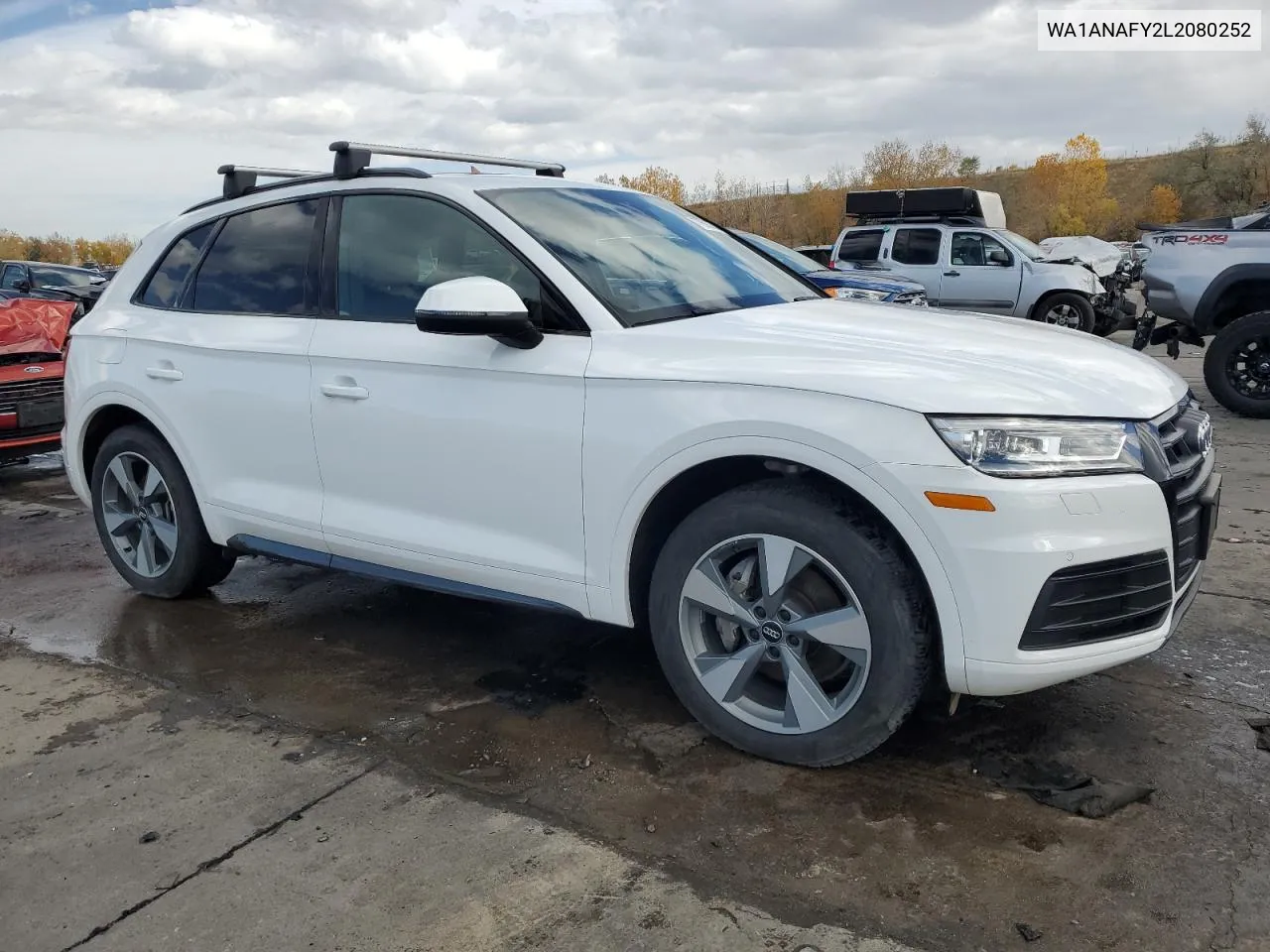 2020 Audi Q5 Premium VIN: WA1ANAFY2L2080252 Lot: 77835364