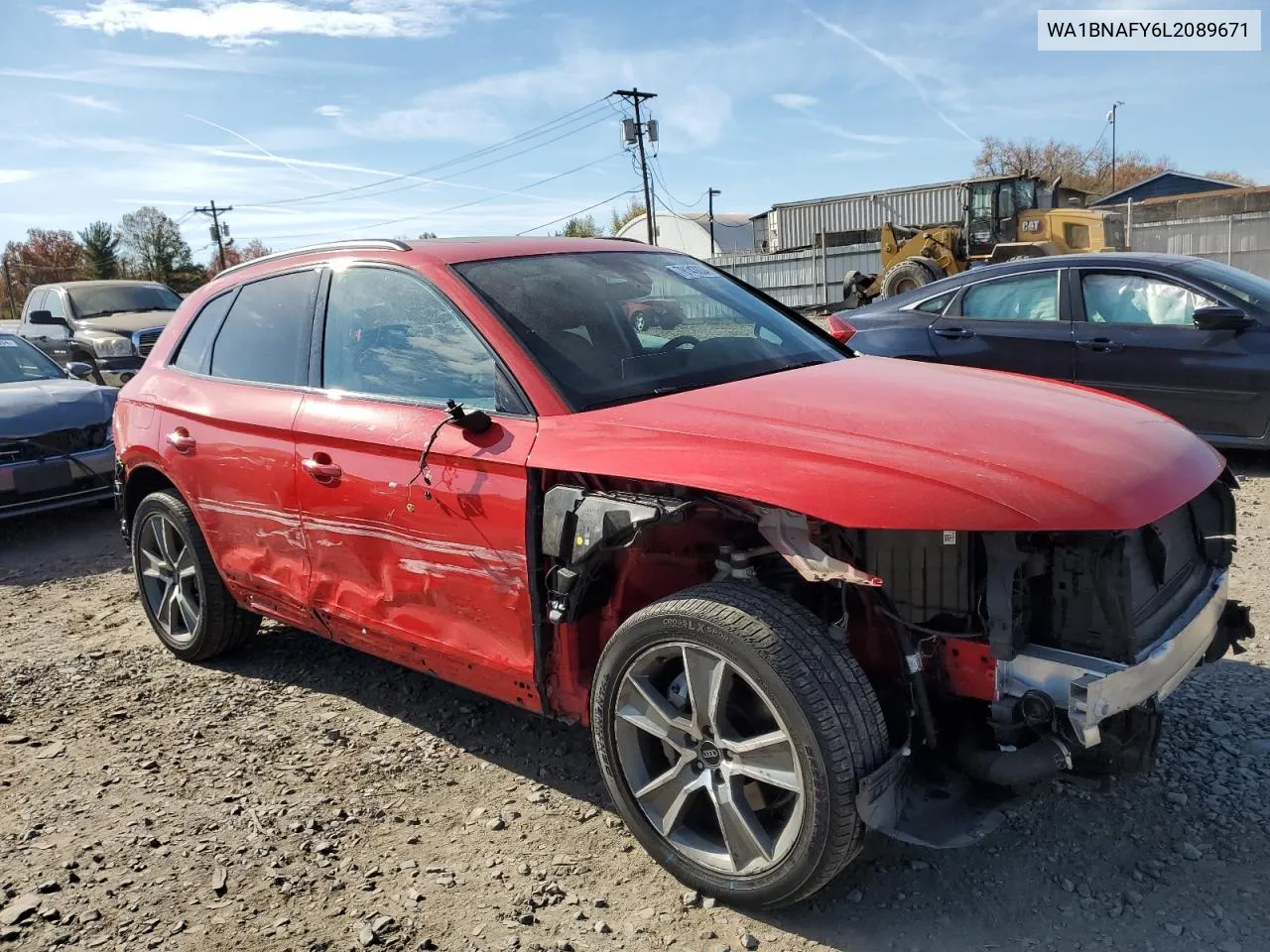 2020 Audi Q5 Premium Plus VIN: WA1BNAFY6L2089671 Lot: 78143834