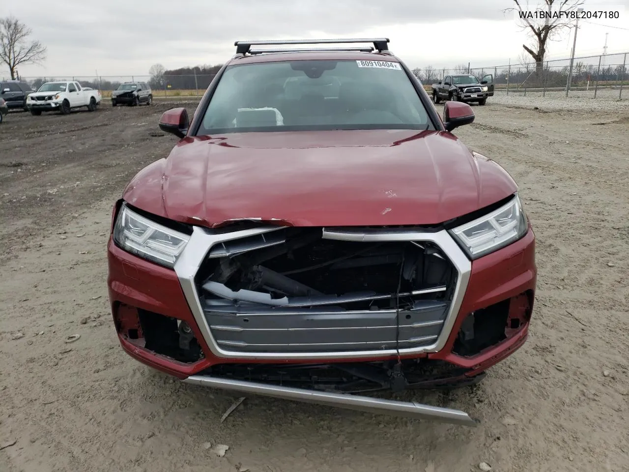 2020 Audi Q5 Premium Plus VIN: WA1BNAFY8L2047180 Lot: 80910404