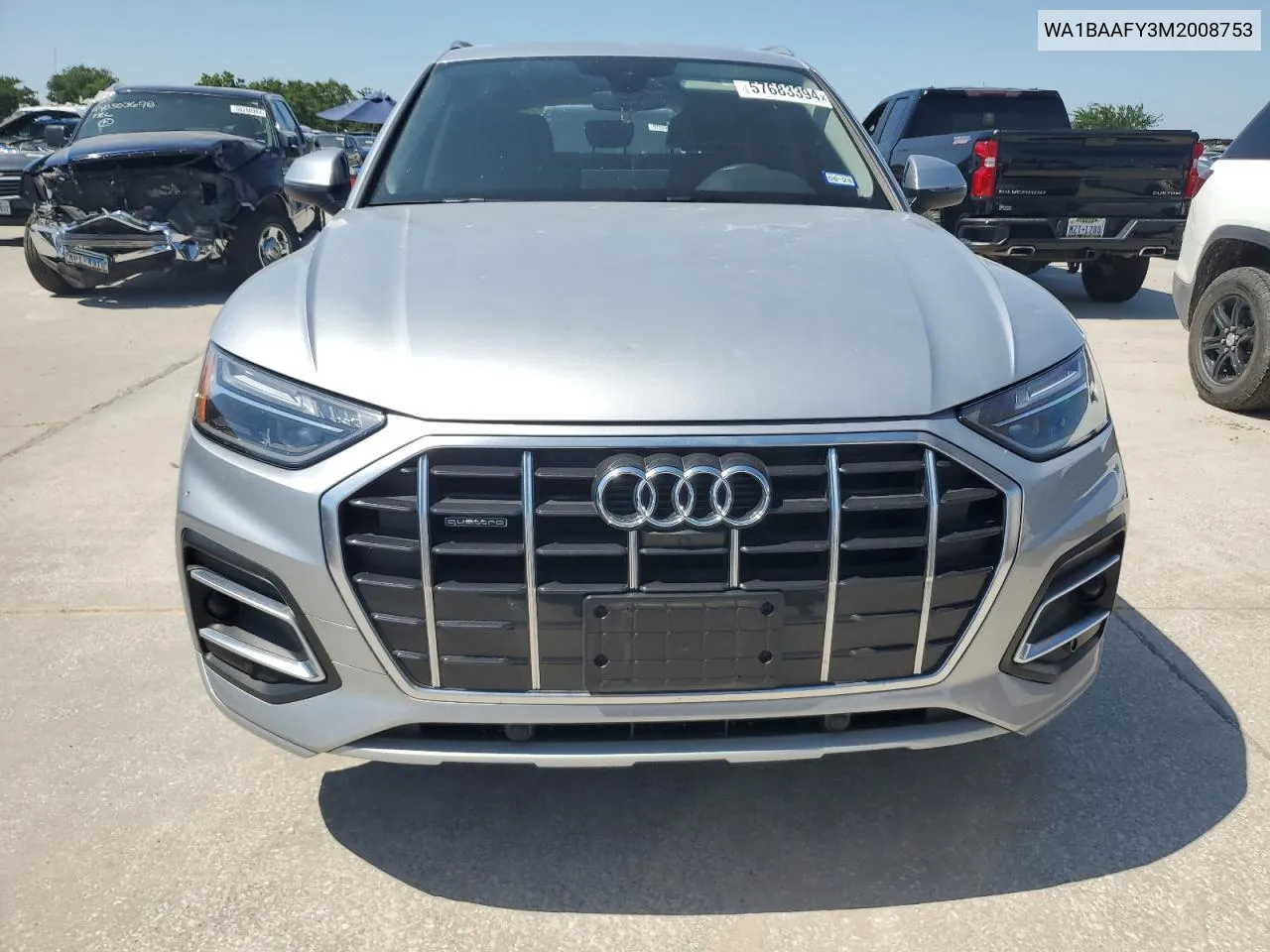 2021 Audi Q5 Premium Plus VIN: WA1BAAFY3M2008753 Lot: 57683394