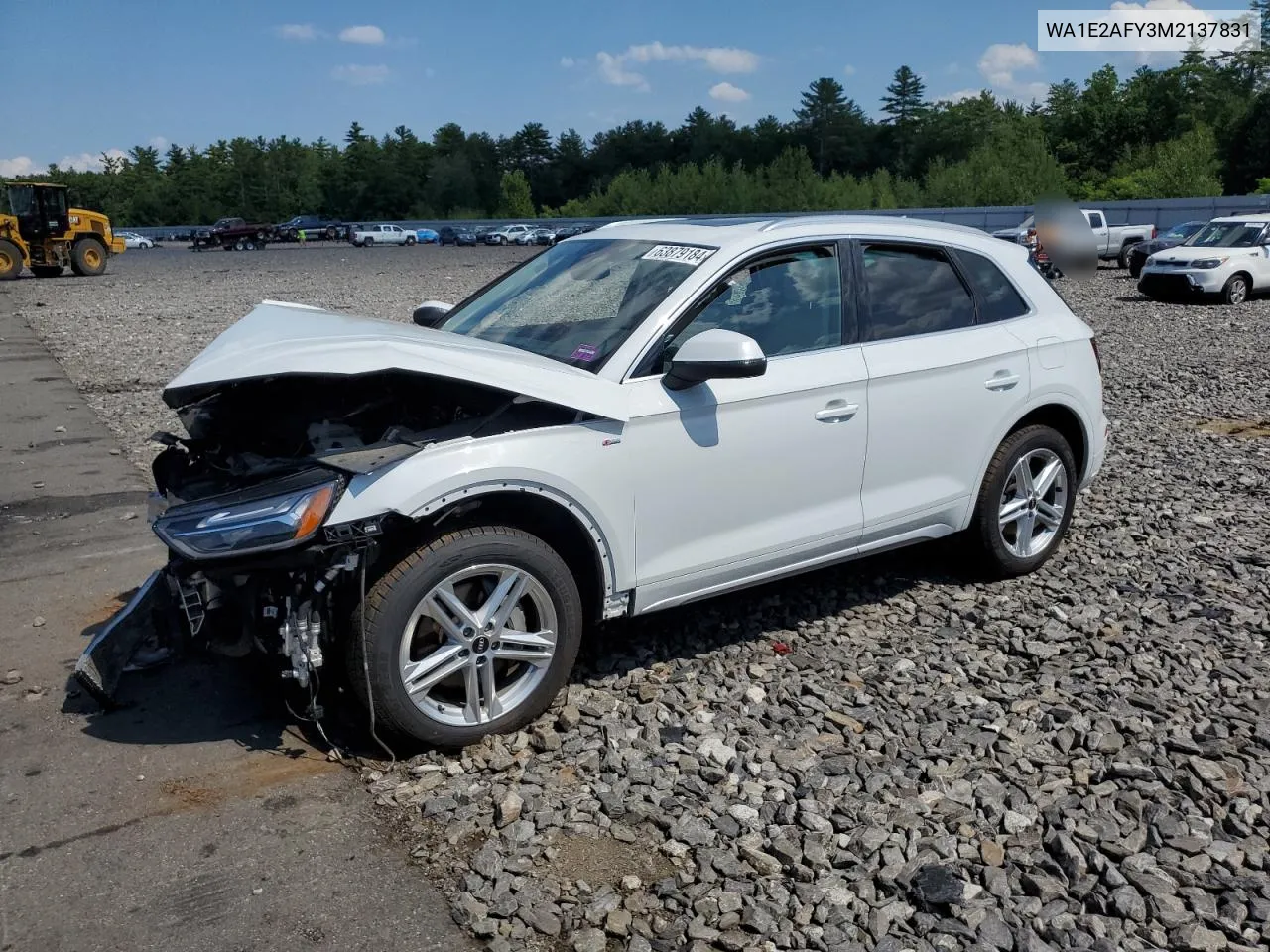 2021 Audi Q5 E Premium Plus VIN: WA1E2AFY3M2137831 Lot: 63879184