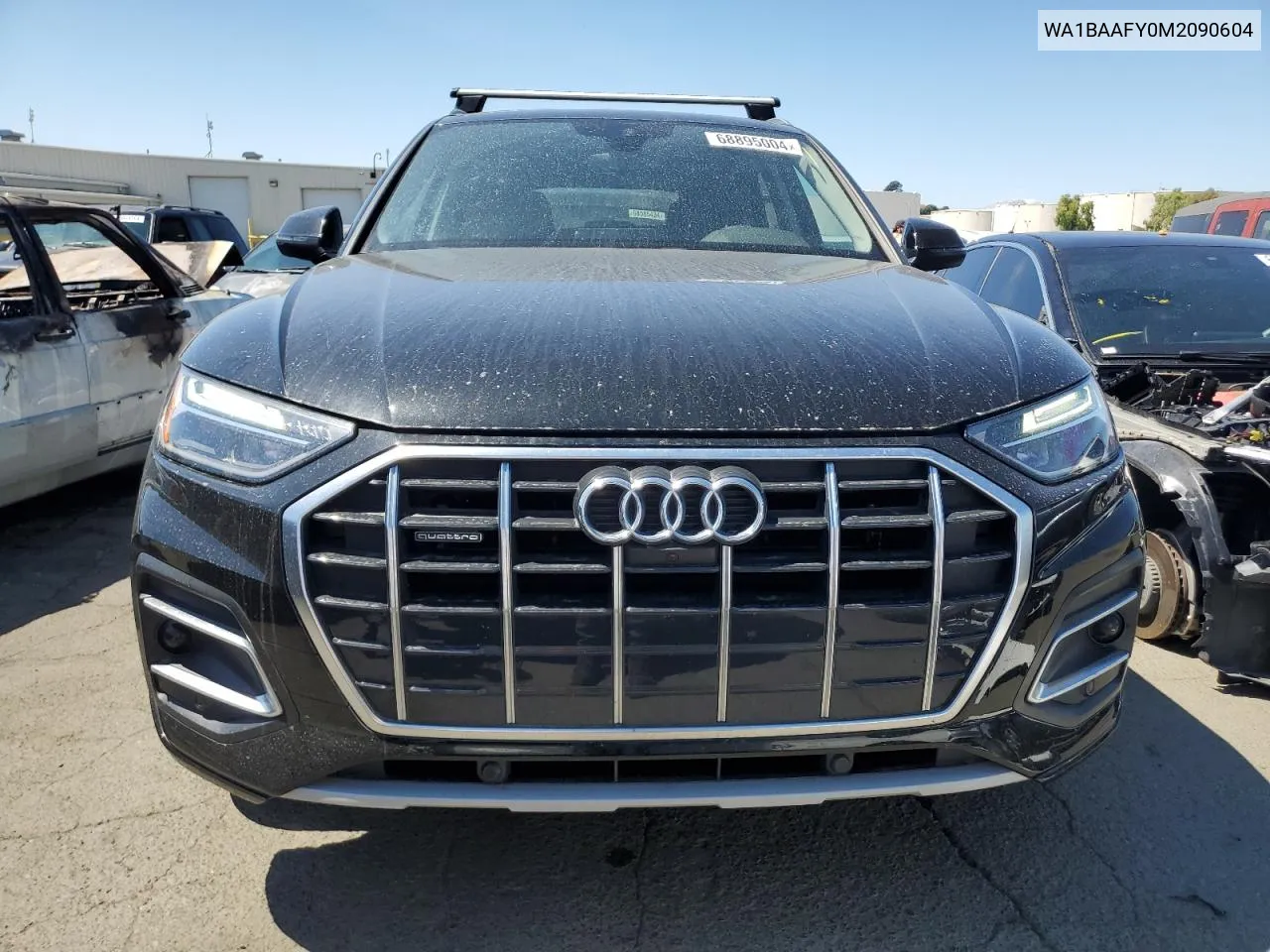 2021 Audi Q5 Premium Plus VIN: WA1BAAFY0M2090604 Lot: 68895004