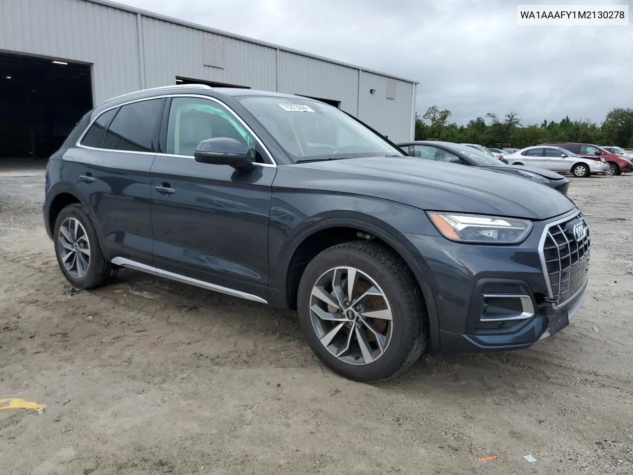 2021 Audi Q5 Premium VIN: WA1AAAFY1M2130278 Lot: 70275844