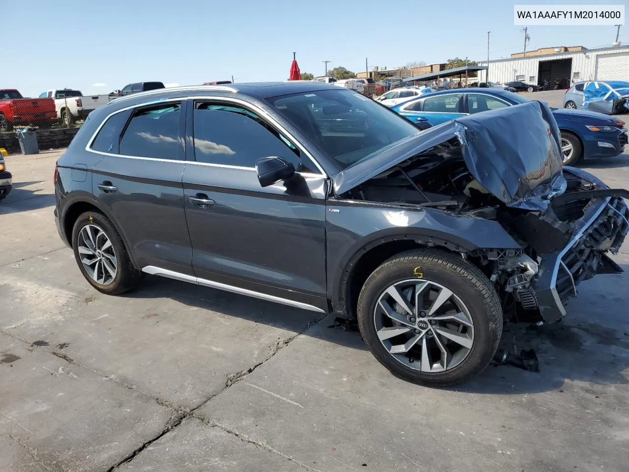 2021 Audi Q5 Premium VIN: WA1AAAFY1M2014000 Lot: 71588244