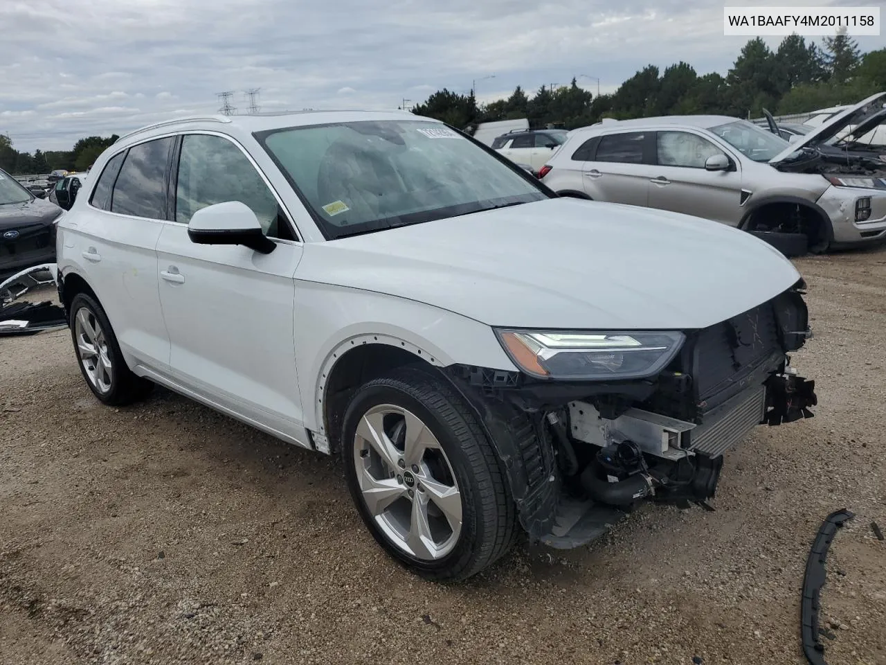 2021 Audi Q5 Premium Plus VIN: WA1BAAFY4M2011158 Lot: 72142954