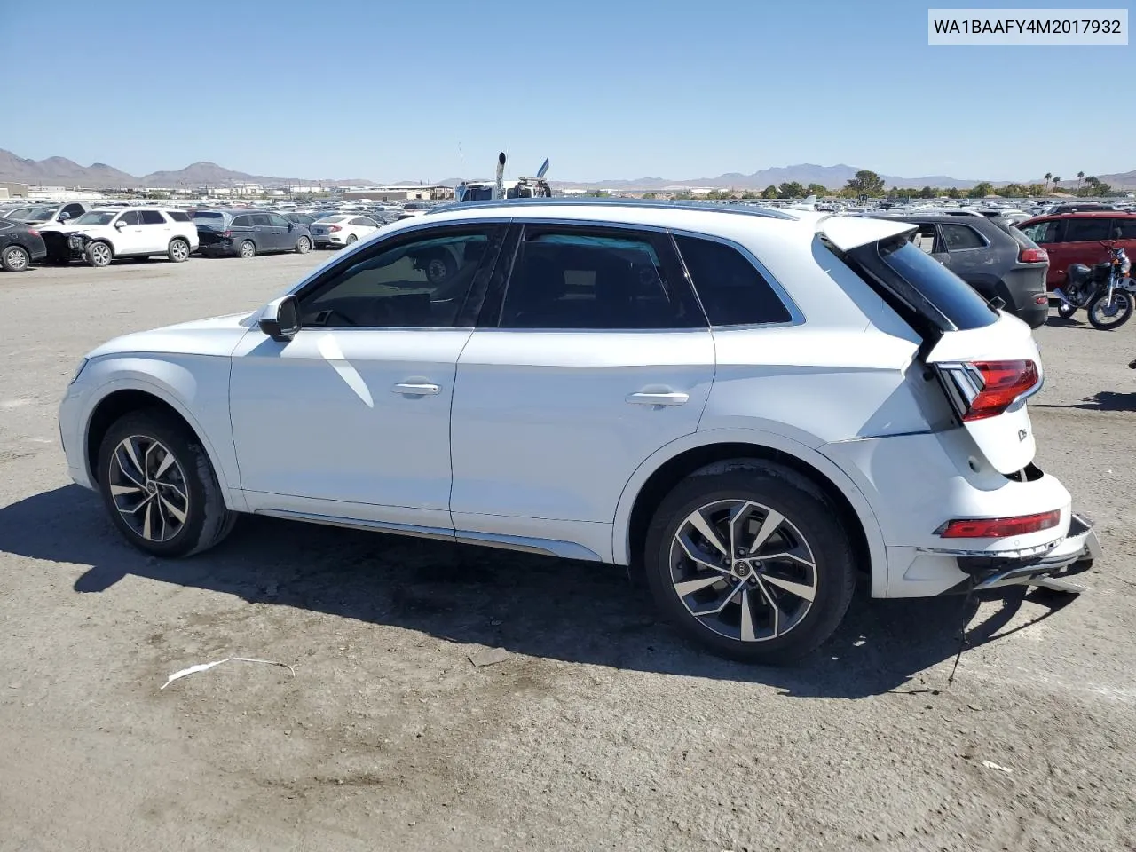 2021 Audi Q5 Premium Plus VIN: WA1BAAFY4M2017932 Lot: 73428104