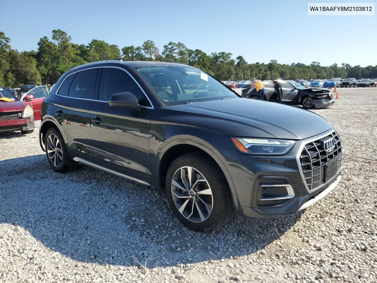 2021 Audi Q5 Premium Plus VIN: WA1BAAFY8M2103812 Lot: 73799894