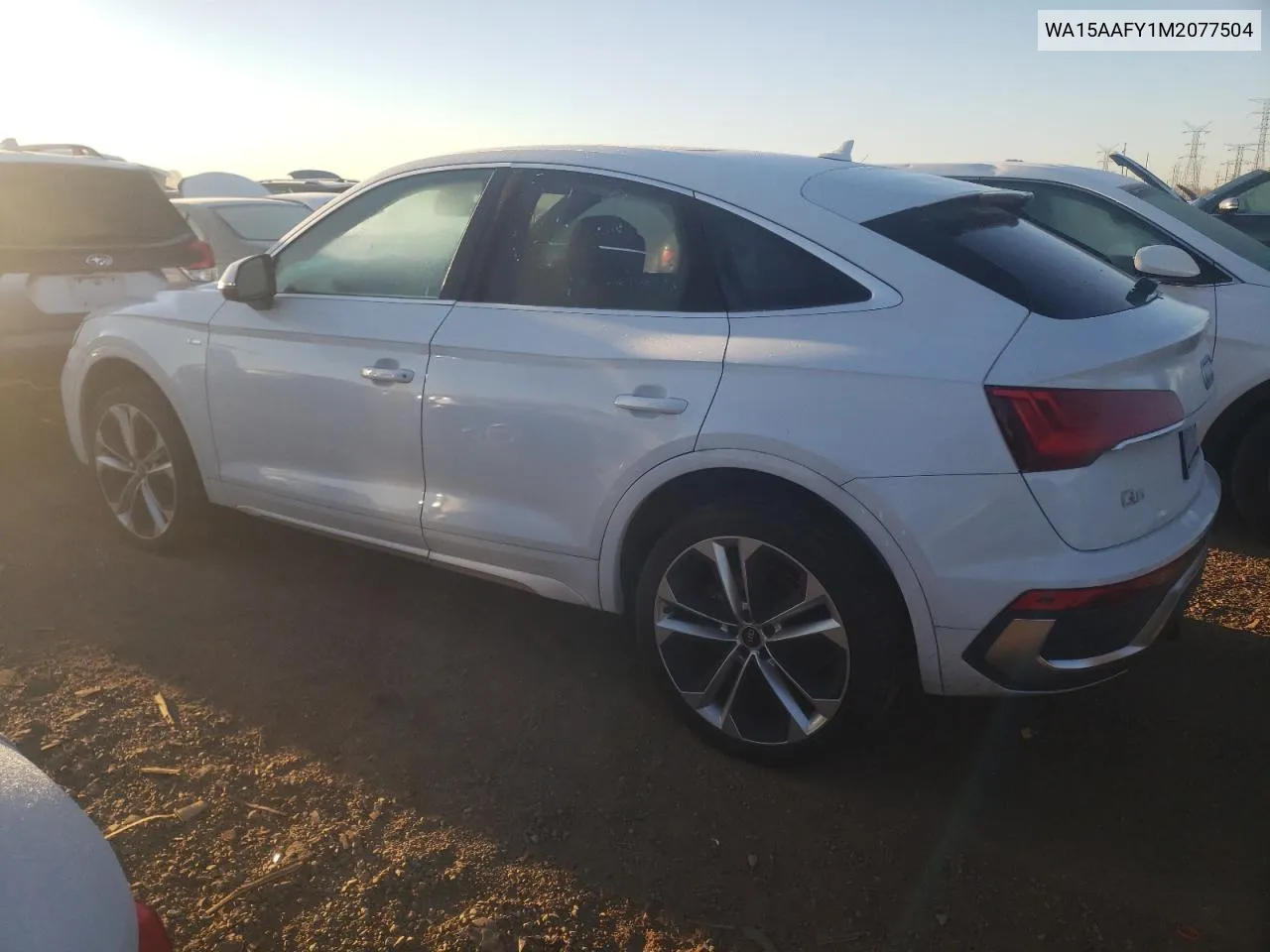 2021 Audi Q5 Sportback Premium Plus VIN: WA15AAFY1M2077504 Lot: 74568944